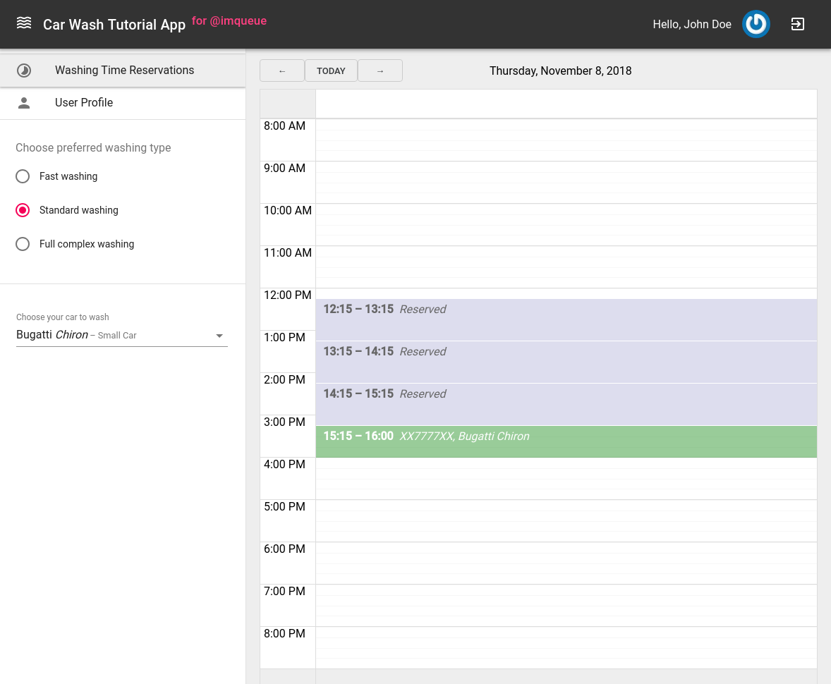 Time table screen